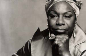 Jazz Singer Nina Simone in Dress and Turban
