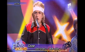 Cezar Ouatu - „Mark Knopfler” la Te Cunosc de Undeva sursă foto: Facebook Te Cunosc de Undeva
