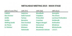 METALHEAD Meeting 2015 - Main Stage 11 - 14 iunie