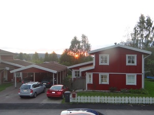 Apus de soare la casa părintească, în Ludvika.