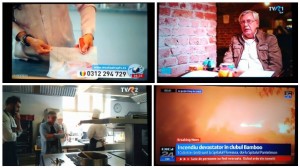 colaj tv cu incendiu din bamboo a