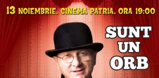 HORATIU MALAELE – "Sunt un orb" – la Cinema Patria din Bucureşti (13 noiembrie)
