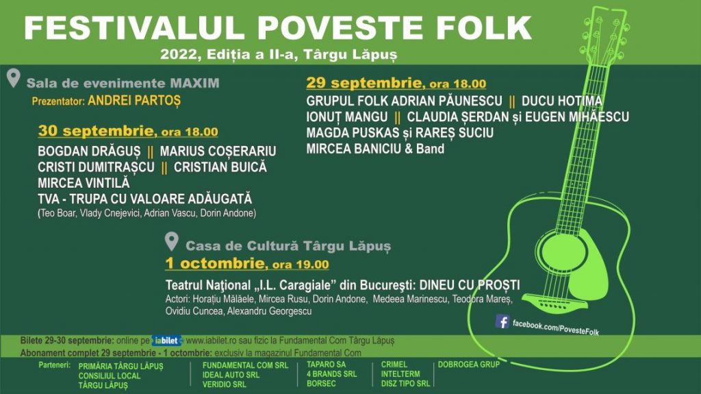 POVESTE FOLK (editia a 2-a) la Târgu Lăpuș (29 septembrie - 1 octombrie 2022)