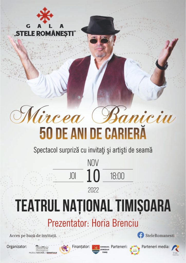 Mircea Baniciu la Teatrul Național din Timișoara (10 noiembrie)