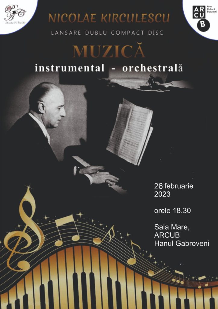 Lansare dublu compact disc NICOLAE KIRCULESCU (26 februarie)
