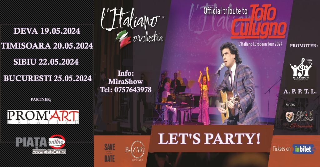  Turneu L'ITALIANO ORCHESTRA în România (19 - 25 mai)