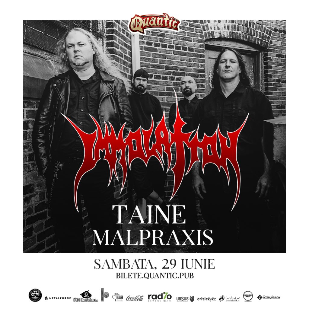 Trupa americană de Death Metal Immolation revine în România la club Quantic (29 iunie)