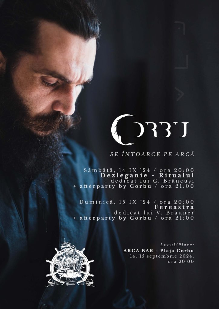 Corbu se întoarce pe Arcă cu două spectacole sonore unice: un omagiu vibrant adus lui Brâncuși și Brauner!