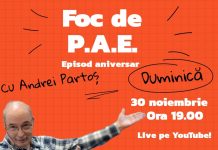 Foc de P.A.E. cu Andrei Partoș – ediția 907. Îl aniversam împreună pe Andrei. :) La mulți ani tuturor sărbătoriților zilei! (30.11.2025) Foc de P.A.E. cu Andrei Partoș – ediția 907. Îl aniversam împreună pe Andrei. :) La mulți ani tuturor sărbătoriților zilei! (30.11.2025)