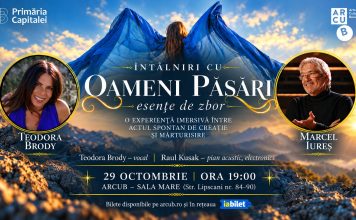 Actorul Marcel Iureș, invitatul artistei de jazz Teodora Brody în spectacolul „Întâlniri cu Oameni-Păsări – esențe de zbor”, pe 29 octombrie, la ARCUB – Sala Mare Actorul Marcel Iureș, invitatul artistei de jazz Teodora Brody în spectacolul „Întâlniri cu Oameni-Păsări – esențe de zbor”, pe 29 octombrie, la ARCUB – Sala Mare